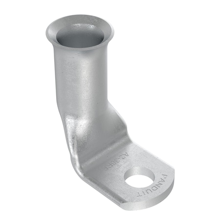 Panduit One-Hole Compression Lug, 2 AWG Max, 0.38 in Stud, Standard Barrel, Copper, None, 100 PK A2-38RF-C